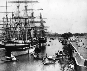 Docks von Kalkutta, ca. 1880